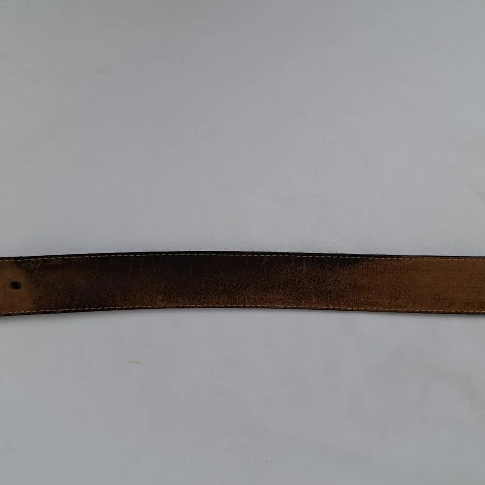 Tommy Bahama Leather & Woven Nylon Belt Size 38 Made in Spain - Picture 9 of 16